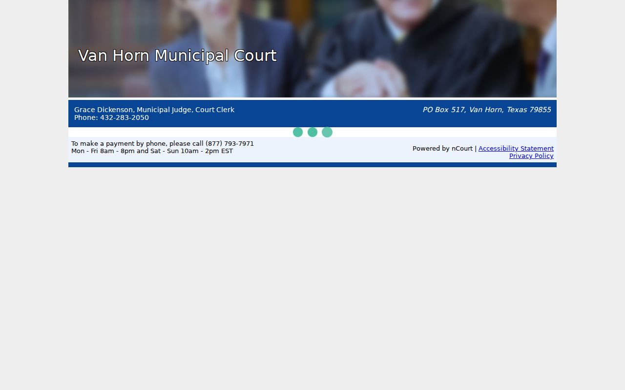 Culberson County traffic court records Van Horn payment portal