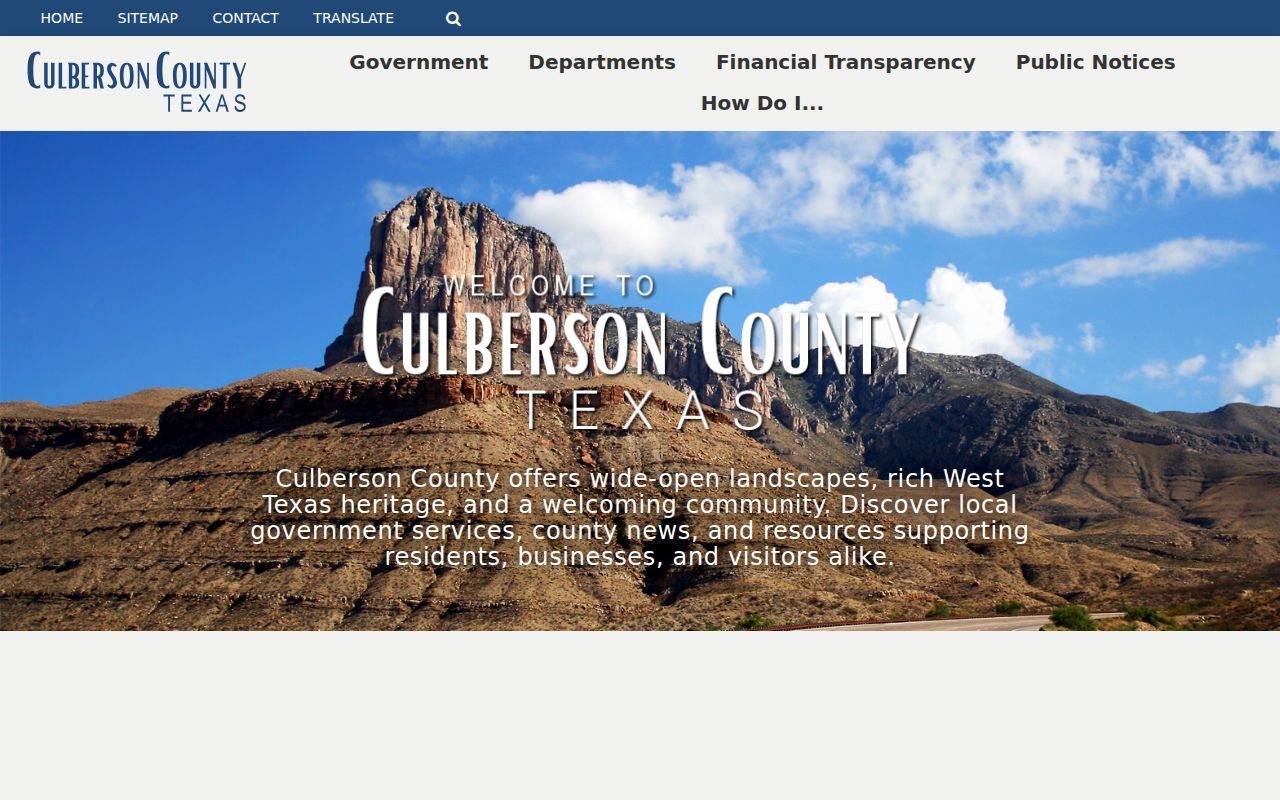 Culberson County court docket courthouse and department entry